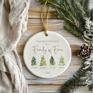 Family of Four Christmas Gift, Family Christmas Ornament