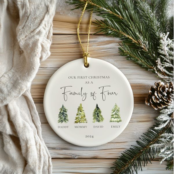 Family of Four Christmas Gift, Family Christmas Ornament