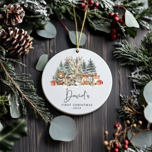 Baby First Christmas Gift, Personalized Baby Christmas Ornament