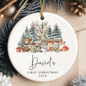 Baby First Christmas Gift, Personalized Baby Christmas Ornament