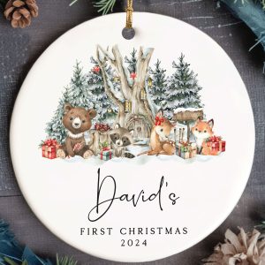 Baby First Christmas Gift, Personalized Baby Christmas Ornament