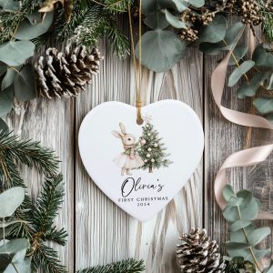 Baby Girl First Christmas Ornament, Baby Christmas Ornament
