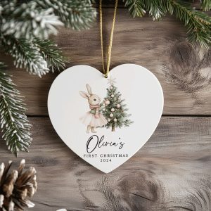 Baby Girl First Christmas Ornament, Baby Christmas Ornament
