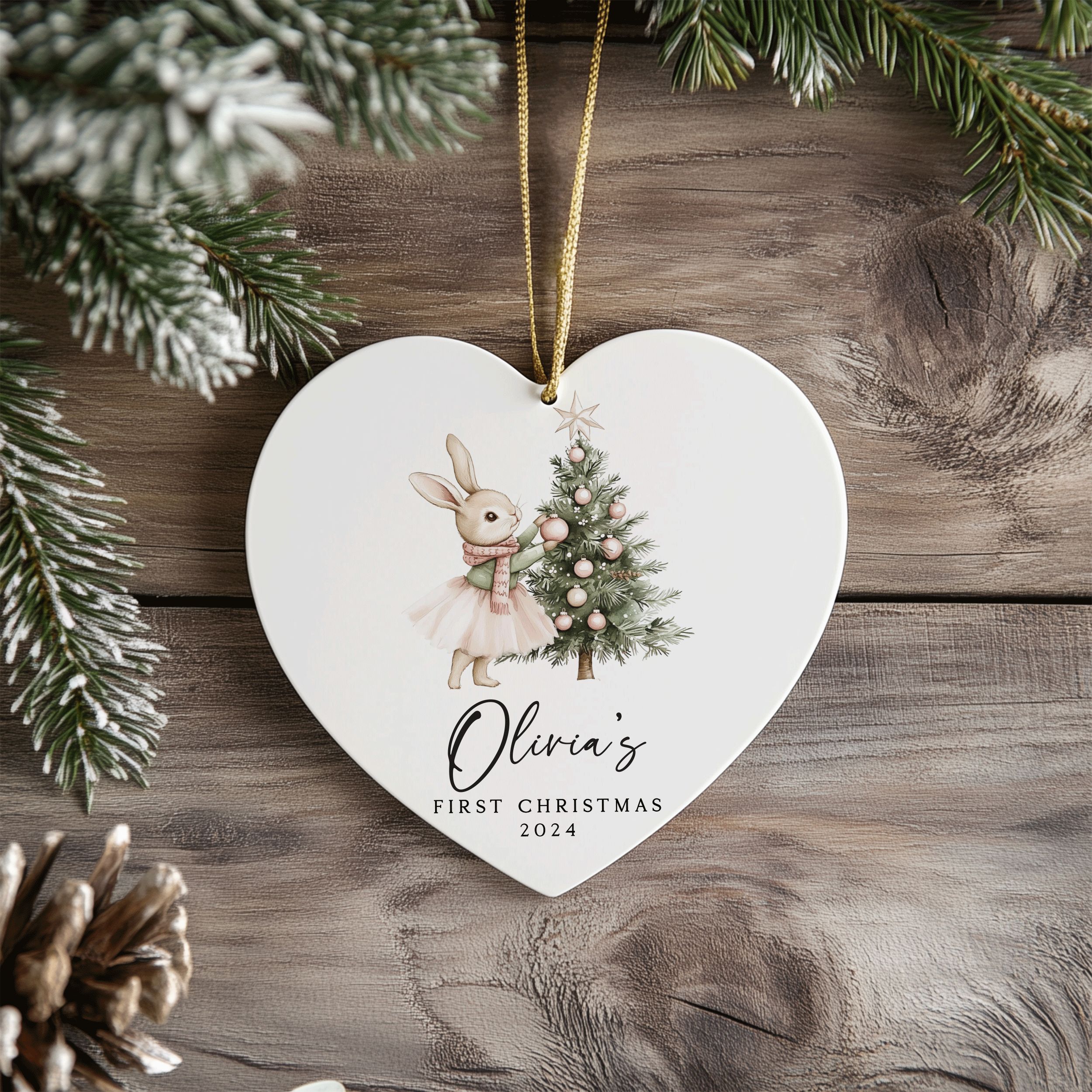 MNX74F---Name-and-Year-First-Christmas_0001_Group-2 Baby Girl First Christmas Ornament, Baby Christmas Ornament