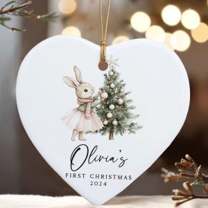 Baby Girl First Christmas Ornament, Baby Christmas Ornament