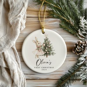 Baby Girl First Christmas Ornament, Baby Christmas Ornament
