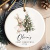 Baby Girl First Christmas Ornament, Baby Christmas Ornament