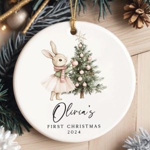 Baby Girl First Christmas Ornament, Baby Christmas Ornament