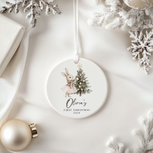 Baby Girl First Christmas Ornament, Baby Christmas Ornament
