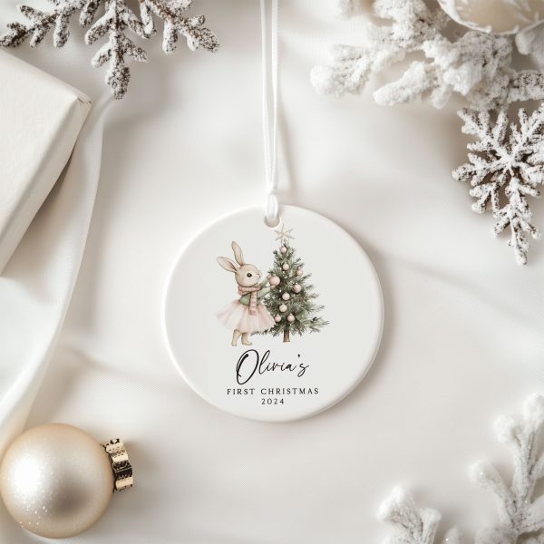 Baby Girl First Christmas Ornament, Baby Christmas Ornament