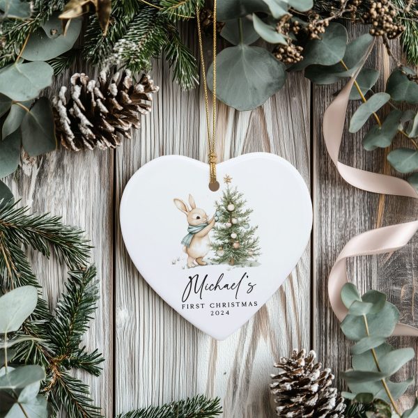 Baby Boy First Christmas Ornament, Personalized Baby Christmas Ornament
