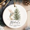 Baby Boy First Christmas Ornament, Personalized Baby Christmas Ornament