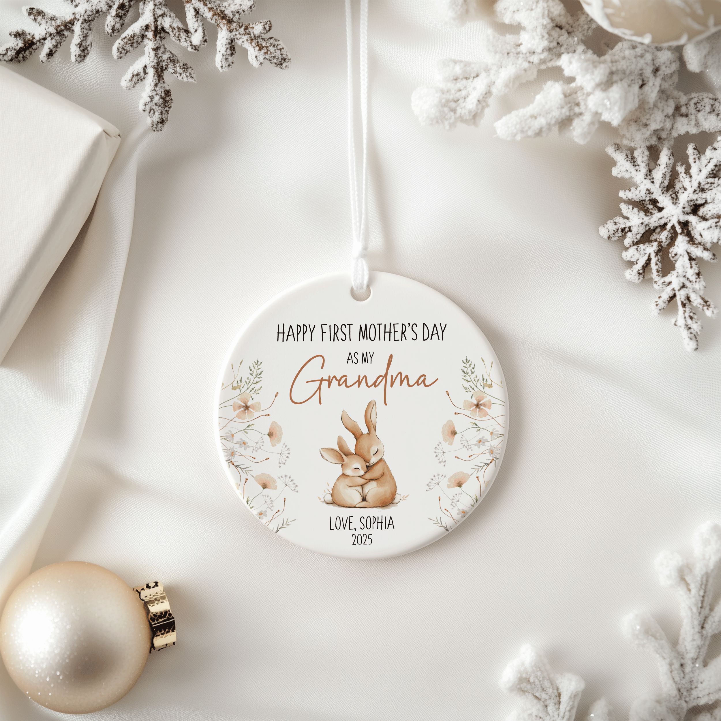 MNX79F - Grandma (8) First Mothers Day Ornament, 1st Mother's Day Gift for Mother
