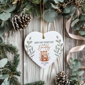 First Father's Day Ornament, Father's Day Ceramic Gift