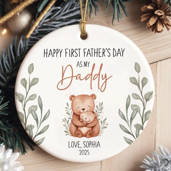 First Father's Day Ornament, Father's Day Ceramic Gift