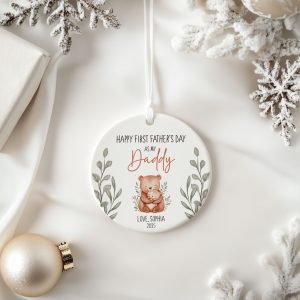 First Father's Day Ornament, Father's Day Ceramic Gift