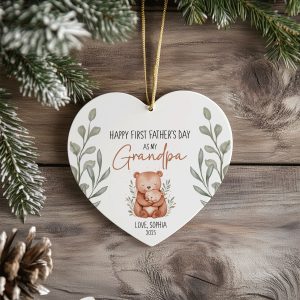 First Father's Day Ornament, Father's Day Ceramic Gift