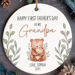 First Father's Day Ornament, Father's Day Ceramic Gift