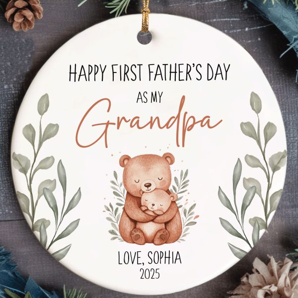 First Father's Day Ornament, Father's Day Ceramic Gift