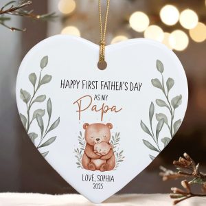 First Father's Day Ornament, Father's Day Ceramic Gift