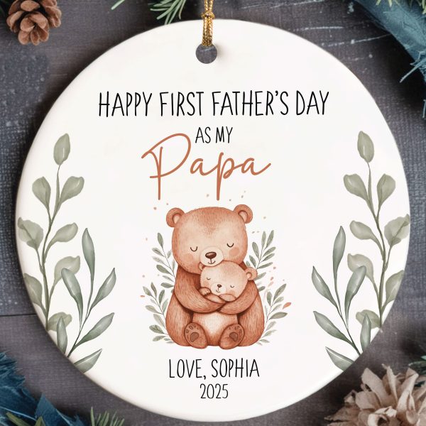 First Father's Day Ornament, Father's Day Ceramic Gift