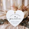 18th Wedding Anniversary Ornament, Porcelain Anniversary