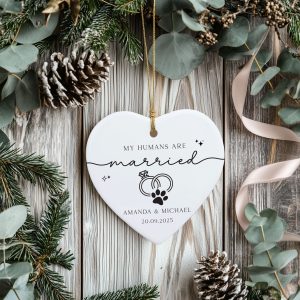 My Humans are Married Ornament, Dog Wedding Gift