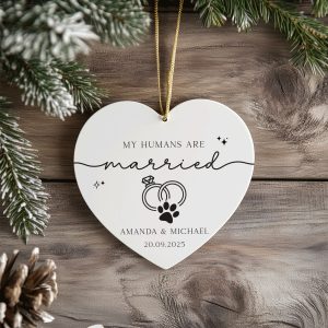 My Humans are Married Ornament, Dog Wedding Gift