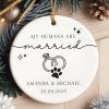My Humans are Married Ornament, Dog Wedding Gift