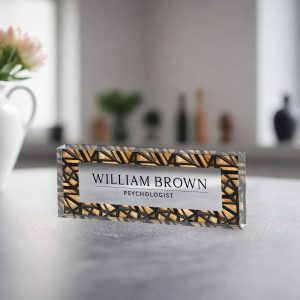 Name Desk Plate, Personalized Name Sign Acrylic Plaque