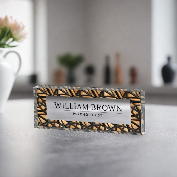 Name Desk Plate, Personalized Name Sign Acrylic Plaque