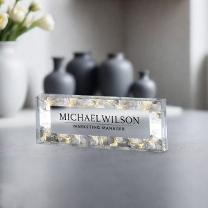 Name Desk Plate, Personalized Name Sign Acrylic Plaque