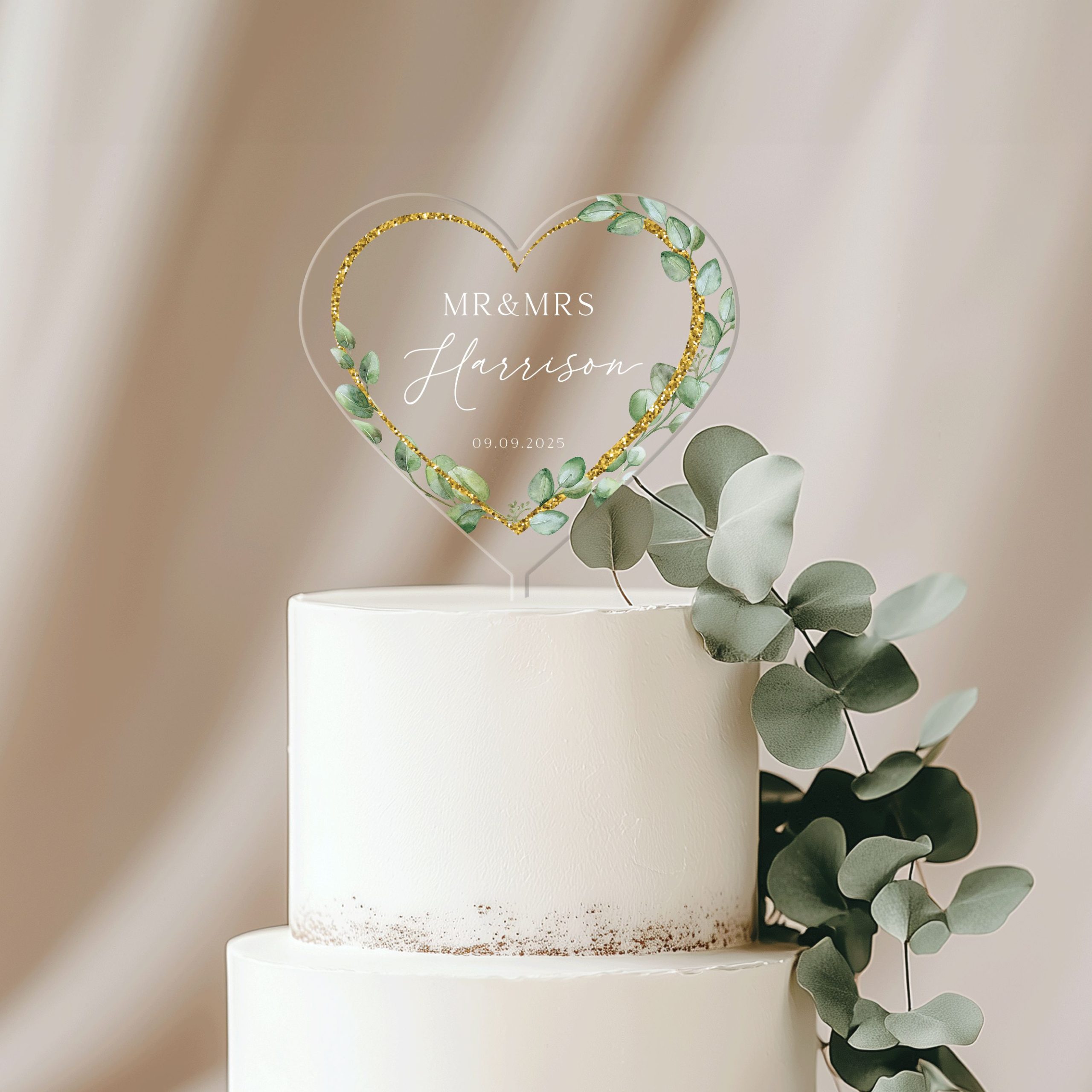Mock-Up-1-Heart-2-TR_0000_Group-3 Floral Heart Wedding Cake Topper, Eucalyptus Cake Topper