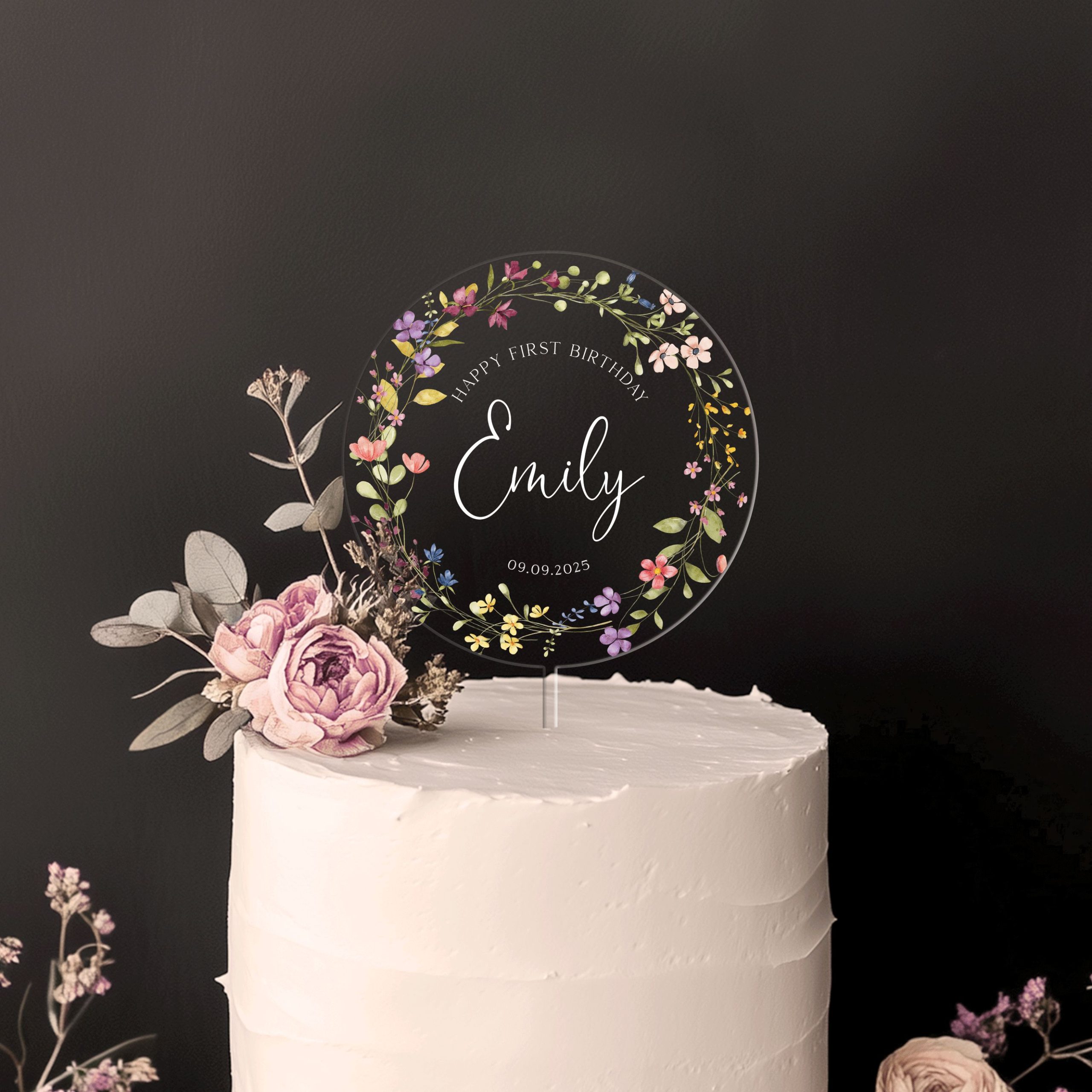 Mock-Up-Final-5-TR_0000_Group-16 Girl 1st Birthday Cake Topper, Birthday Wildflower Cake Topper