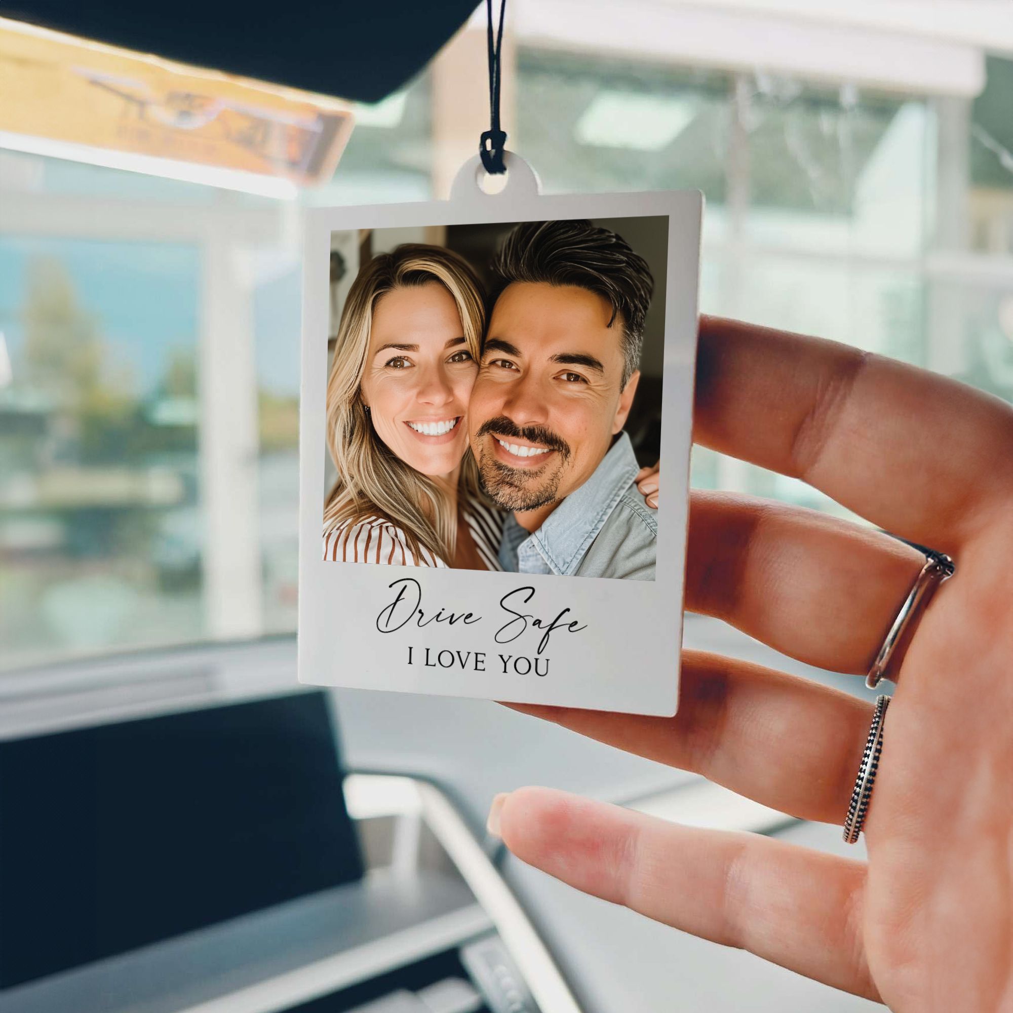 Mock Up Polaroid 10 Personalized Photo Car Ornament, Photo Acrylic Car Ornament