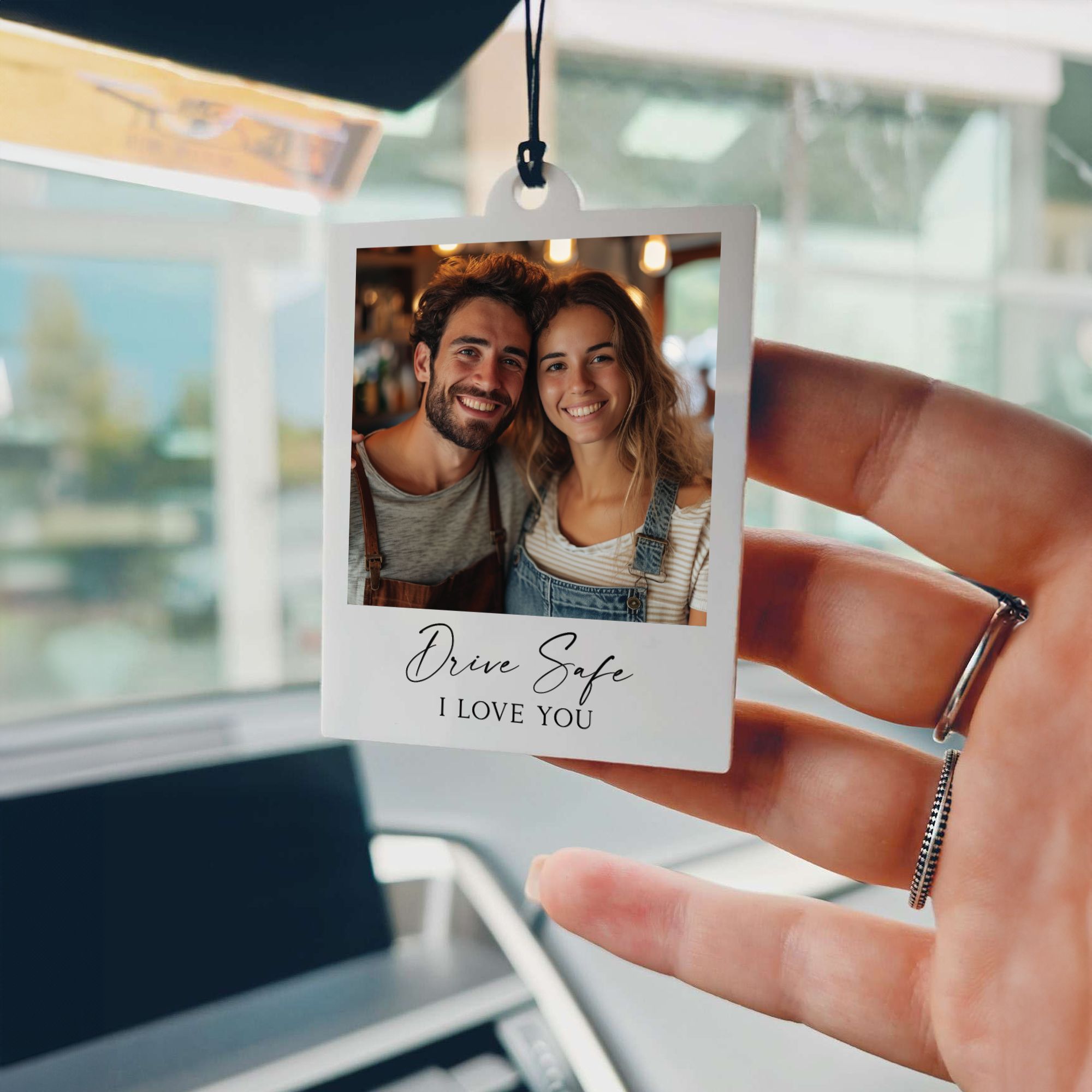 Mock Up Polaroid 11 Personalized Photo Car Ornament, Photo Acrylic Car Ornament