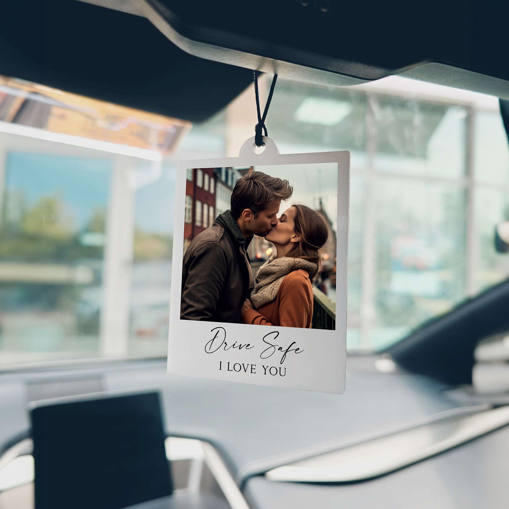 Mock Up Polaroid 4 Personalized Photo Car Ornament, Photo Acrylic Car Ornament