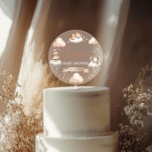 Boho Baby Shower Cake Topper, Acrylic Cake Topper