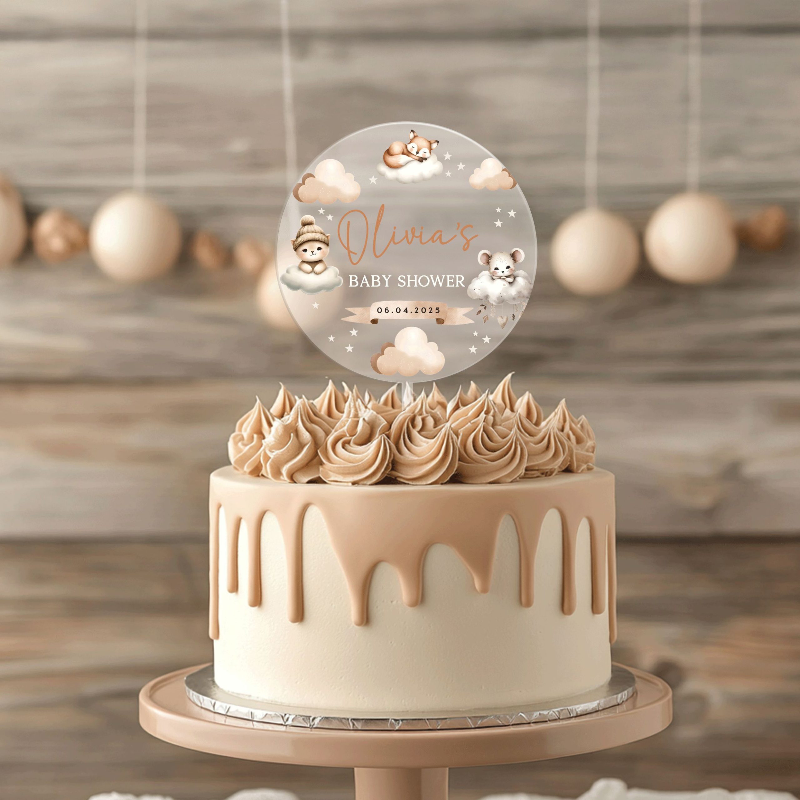 Mock-Up-Sh-FR_0004_Group-12 Boho Baby Shower Cake Topper, Acrylic Cake Topper