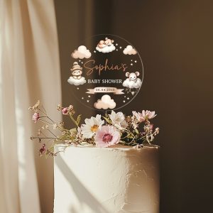 Boho Baby Shower Cake Topper, Acrylic Cake Topper