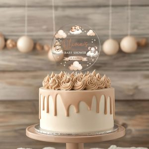 Boho Baby Shower Cake Topper, Acrylic Cake Topper