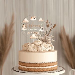 Boho Baby Shower Cake Topper, Acrylic Cake Topper