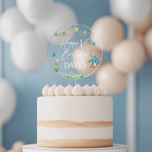 Peter Rabbit 1st Birthday Cake Topper, First Birthday Cake Topper