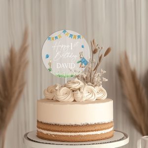 Peter Rabbit 1st Birthday Cake Topper, First Birthday Cake Topper