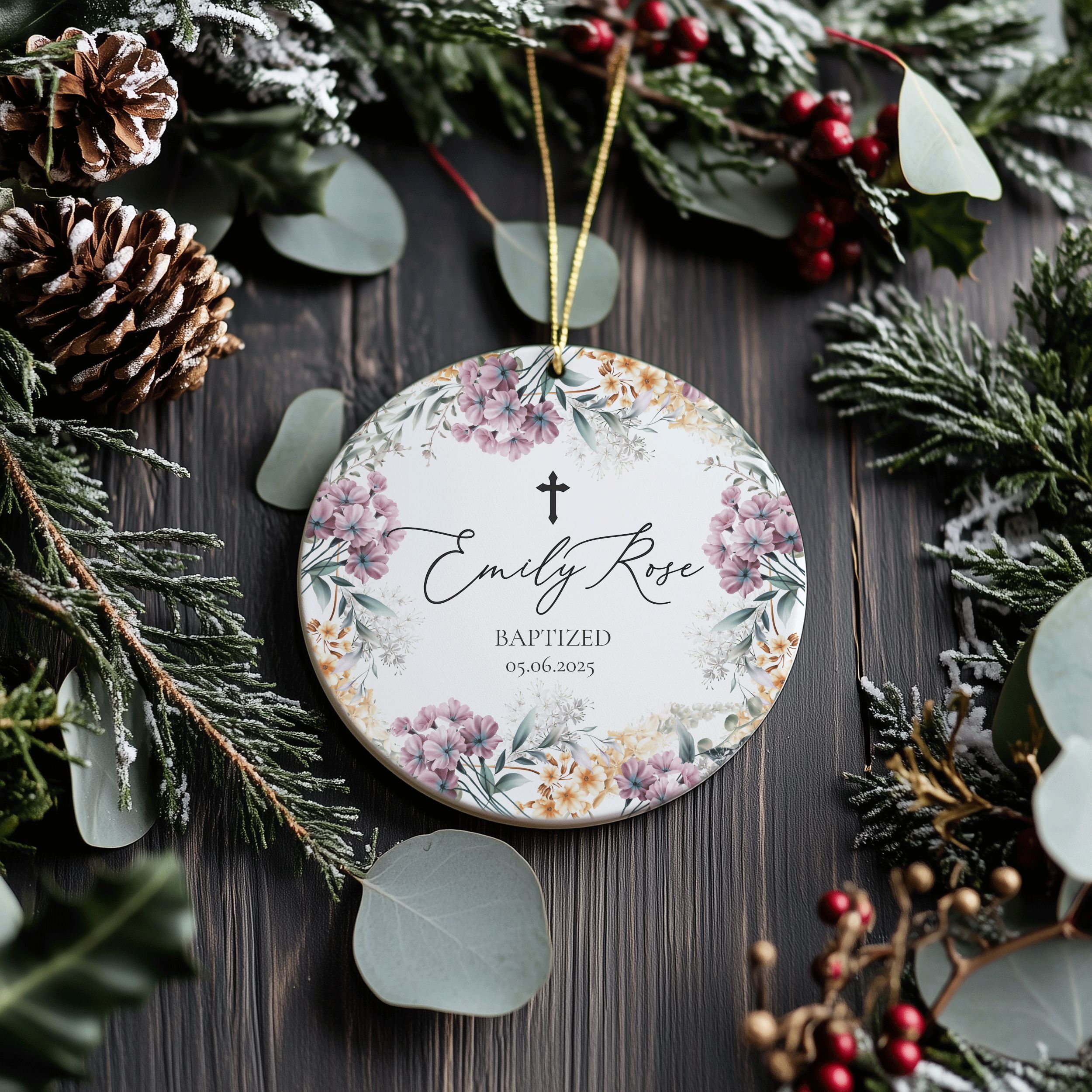 Name-Baprized-Design-1_0002_Group-3 Personalized Baptism Ornament, Elegant Floral Gift for Baby Girl