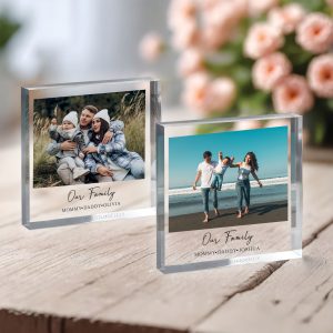 Custom Photo Family Gift, Personalized Photo Acrylic Block