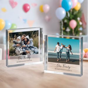 Custom Photo Family Gift, Personalized Photo Acrylic Block