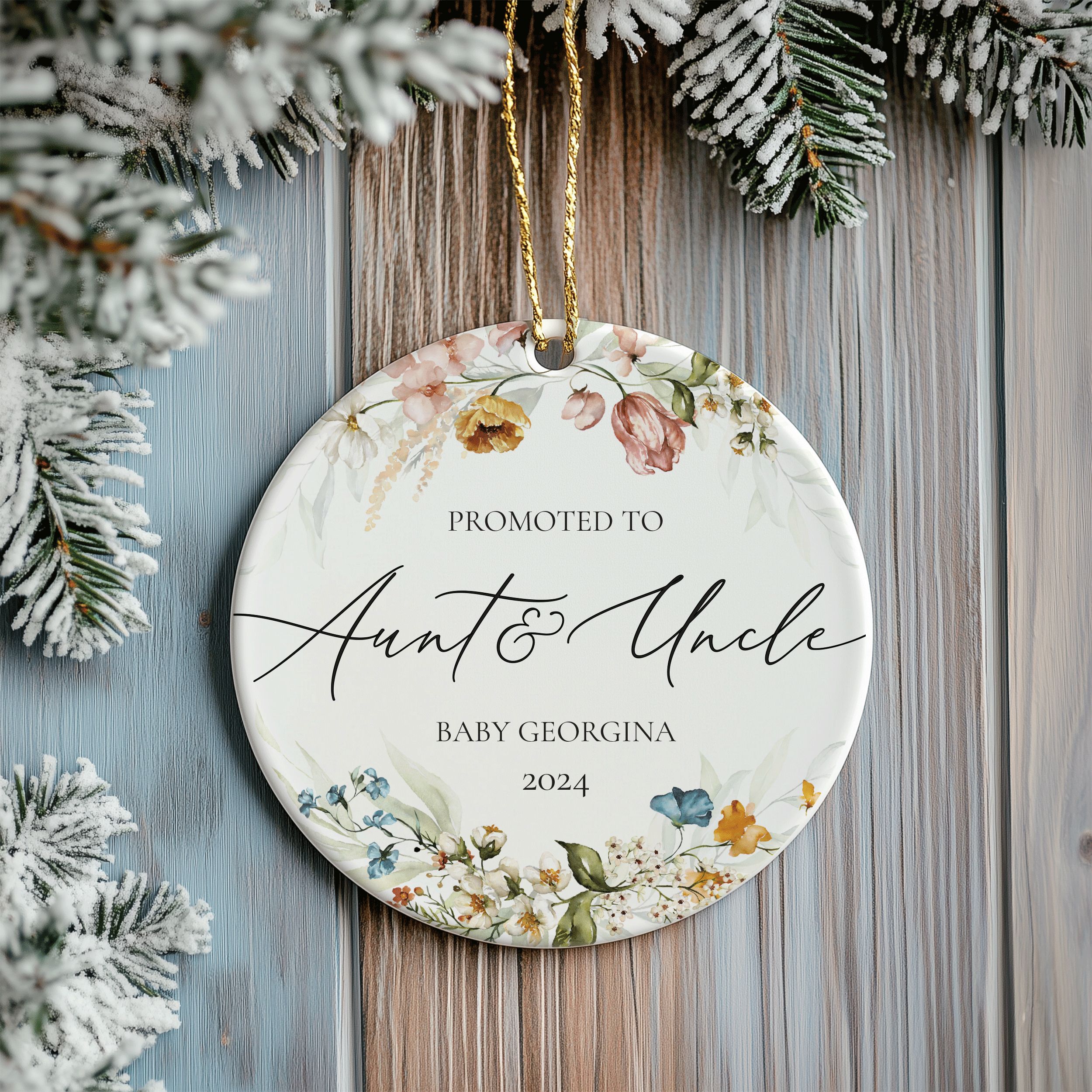 Promoted-to-Aunt-&-Uncle_0004_Group-5 Baby Announcement Ornament, Promoted to Aunt and Uncle