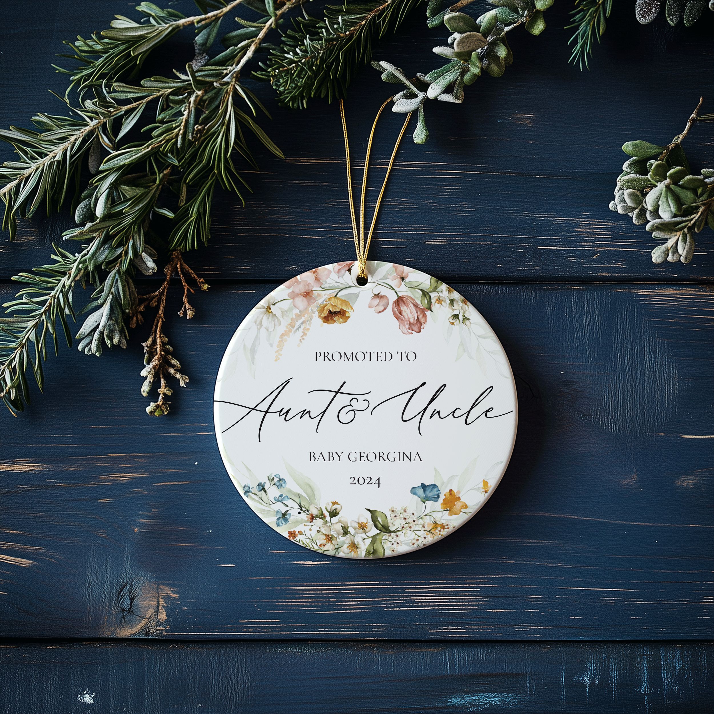 Promoted-to-Aunt-&-Uncle_0005_Group-6 Baby Announcement Ornament, Promoted to Aunt and Uncle