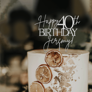 Happy 40th Birthday Cake Topper, Happy 40th Birthday
